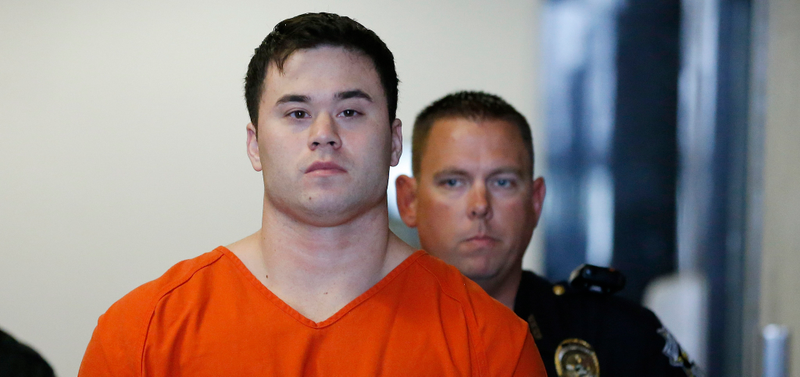 Daniel Holtzclaw, foreground, the former Oklahoma City police officer convicted of raping multiple women he encountered while on patrol (AP Photo/Sue Ogrocki)